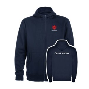 Klokanka zip České Ragby (1As) - modrá